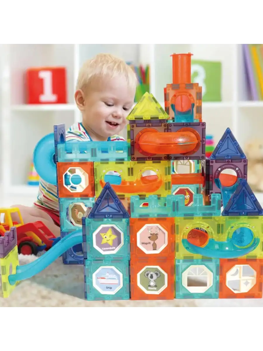 Orijinal Magnetic Tiles Star Diamond Light Version 108 Parça Işıklı Manyetik Lego - Mıknatıslı Lego Ledli Magnetic Işıklı Magnet