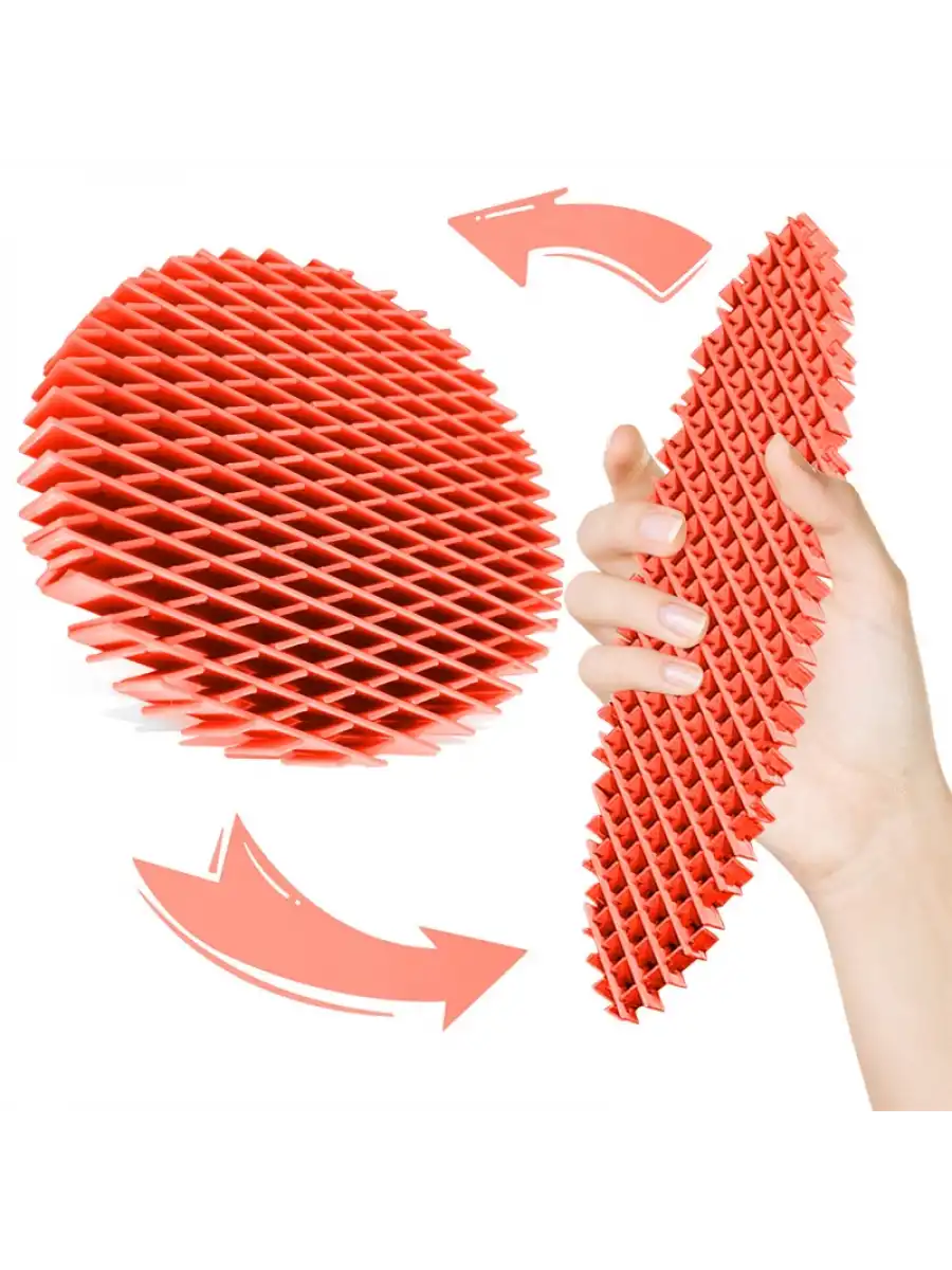 Orijinal Morf Flexi Fidget Stres Oyuncağı Worm fidget Stres Giderici Solucan Stres Yay - Kırmızı
