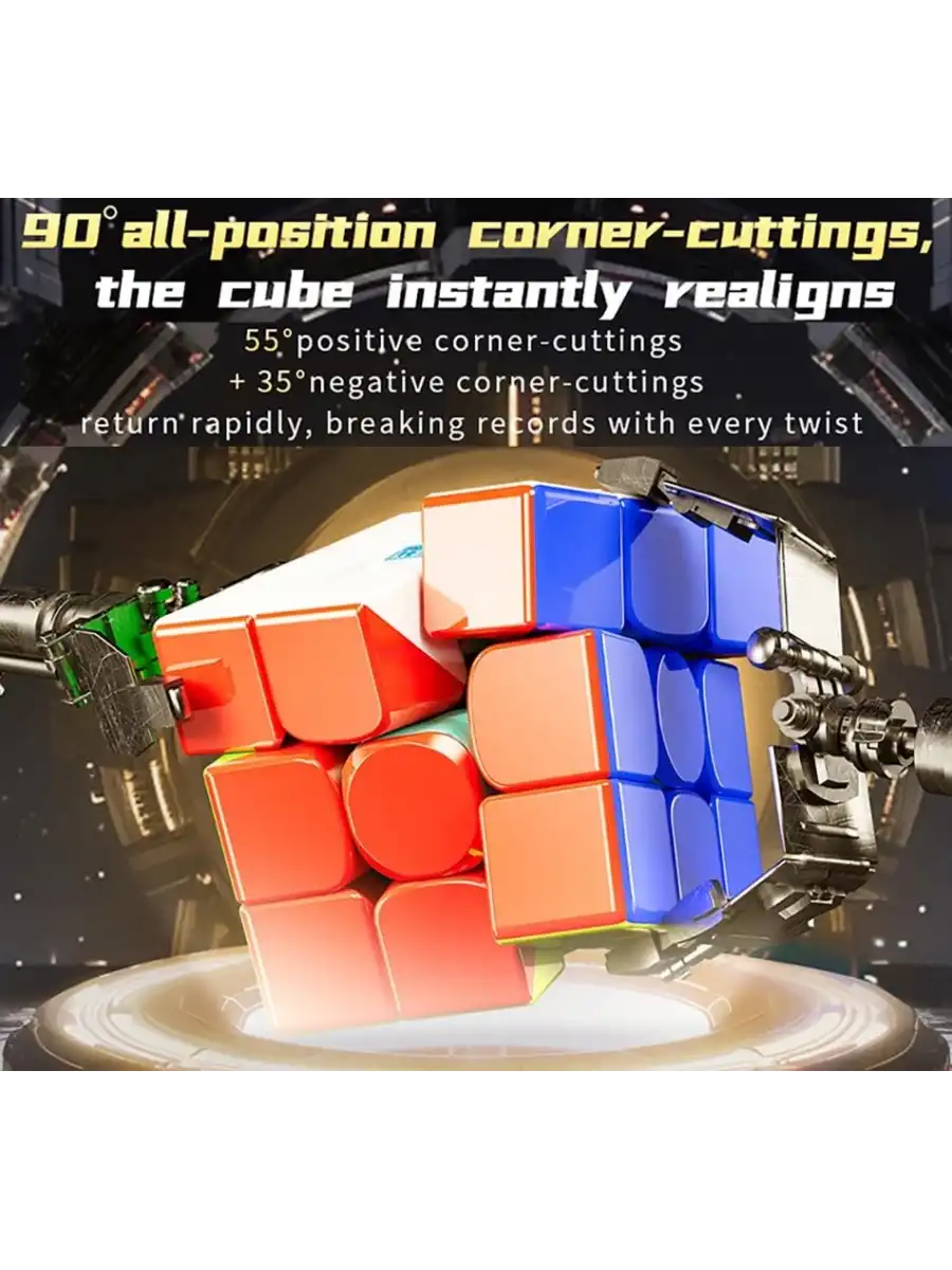 Orijinal MoYu 3x3 RS3M Manyetik Çift Modülasyon Küp - Moyu Speed Cube - Moyu RS3M 3x3 Zeka Küpü - Zeka Küpü - Magnetic Cube
