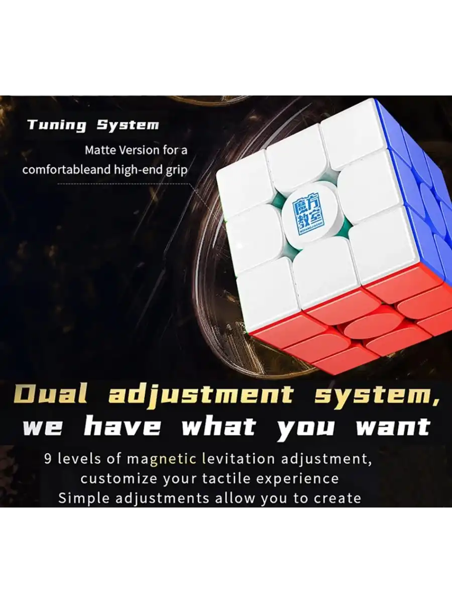 Orijinal MoYu 3x3 RS3M Manyetik Çift Modülasyon Küp - Moyu Speed Cube - Moyu RS3M 3x3 Zeka Küpü - Zeka Küpü - Magnetic Cube