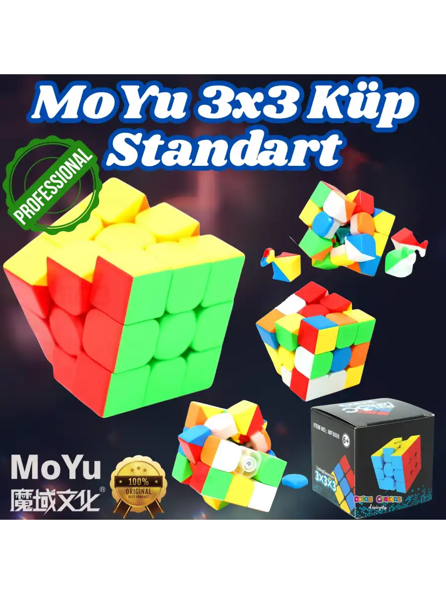 Orijinal MoYu Klasik 3x3 Küp - Moyu Speed Cube - Moyu 3x3 Zeka Küpü - Zeka Küpü - Rubik Küp