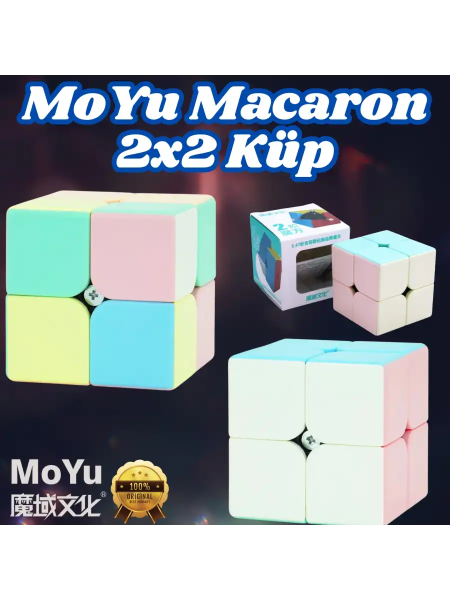 Orijinal MoYu Macarons 2x2 Küp - Moyu Speed Cube - Moyu 2x2 Zeka Küpü - Zeka Küpü - Rubik Küp