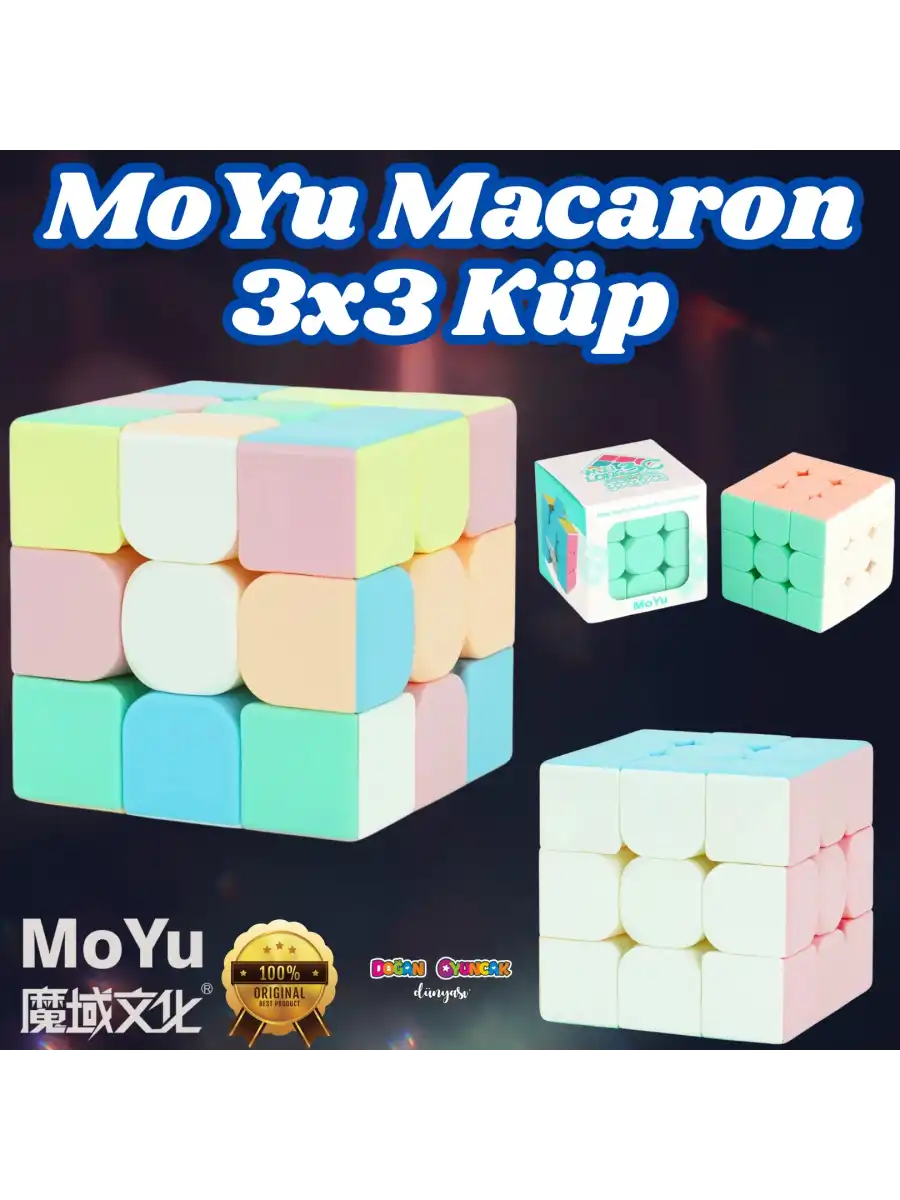 Orijinal MoYu Macarons 3x3 Küp - Moyu Speed Cube - Moyu 3x3 Zeka Küpü - Zeka Küpü - Rubik Küp
