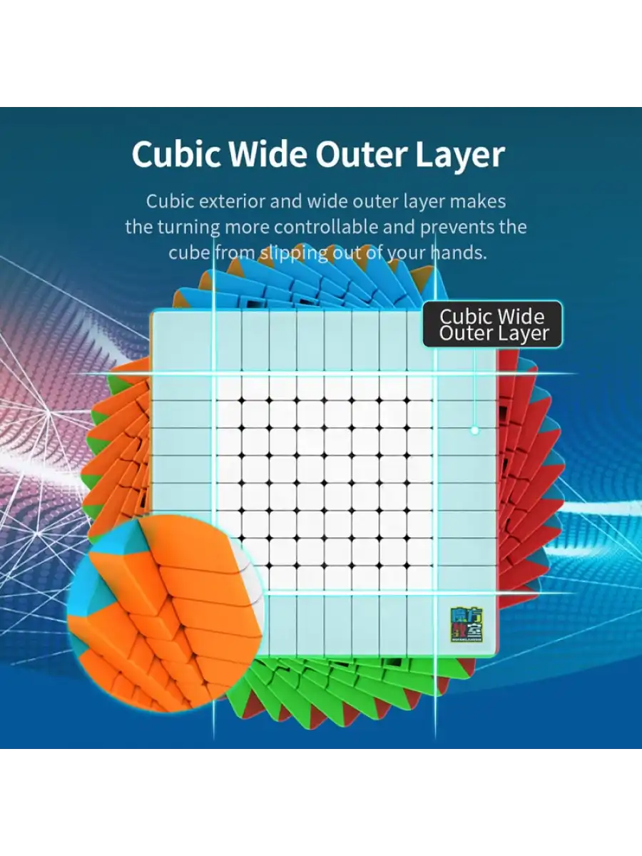 Orijinal MoYu Meilong 10x10 Küp - Moyu Speed Cube - Moyu 10x10 Zeka Küpü - Zeka Küpü - Rubik Küp
