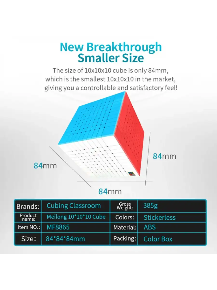 Orijinal MoYu Meilong 10x10 Küp - Moyu Speed Cube - Moyu 10x10 Zeka Küpü - Zeka Küpü - Rubik Küp
