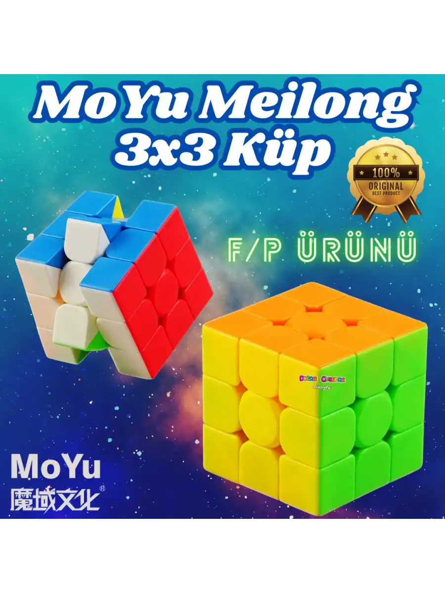 Orijinal MoYu Meilong 3x3 Küp - Moyu Speed Cube - Moyu 3x3 Zeka Küpü - Zeka Küpü - Rubik Küp