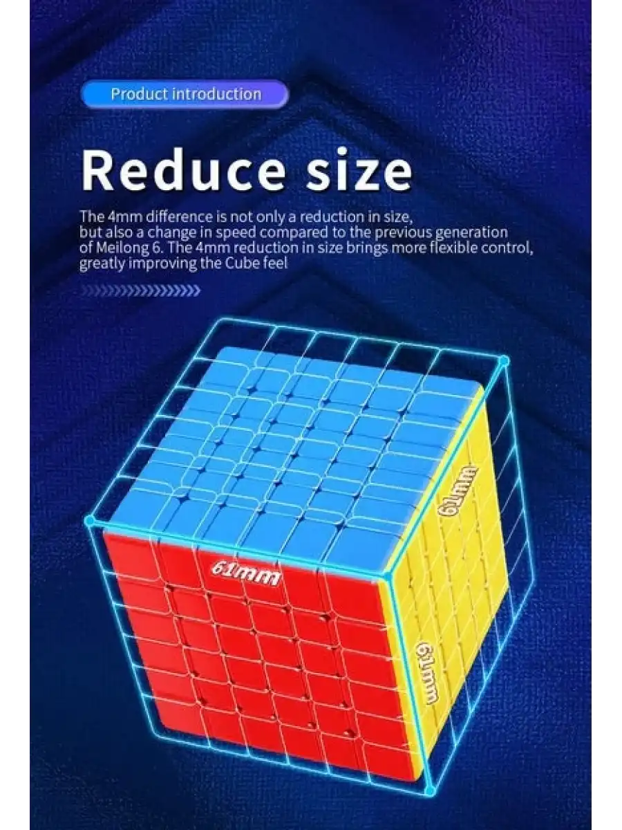 Orijinal MoYu Meilong 6x6 Manyetik Küp 6M - Moyu Speed Cube - Moyu 6x6 Zeka Küpü - Zeka Küpü - Magnetic Cube
