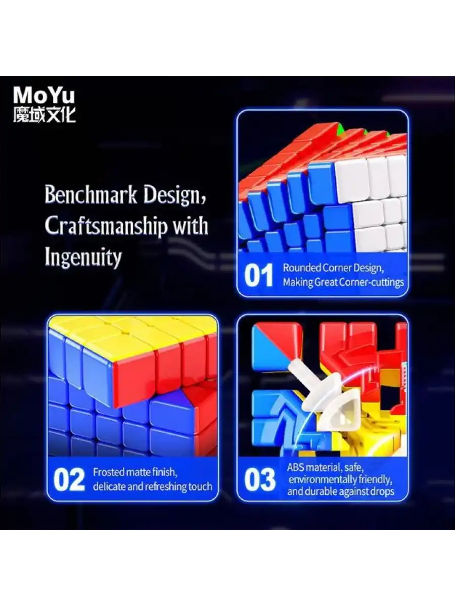 Orijinal MoYu Meilong 7x7 Manyetik Küp 7M - Moyu Speed Cube - Moyu 7x7 Zeka Küpü - Zeka Küpü - Magnetic Cube