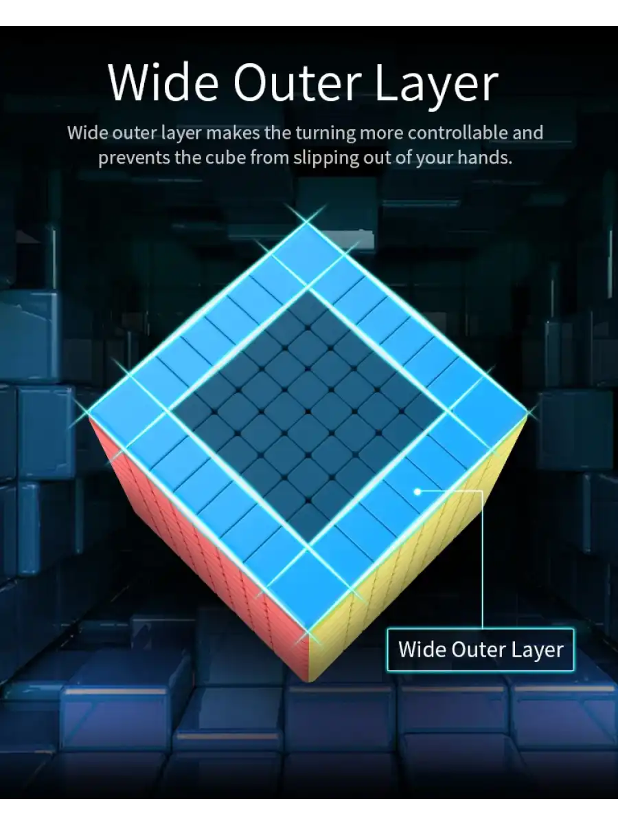 Orijinal MoYu Meilong 8x8 Küp - Moyu Speed Cube - Moyu 8x8 Zeka Küpü - Zeka Küpü - Rubik Küp