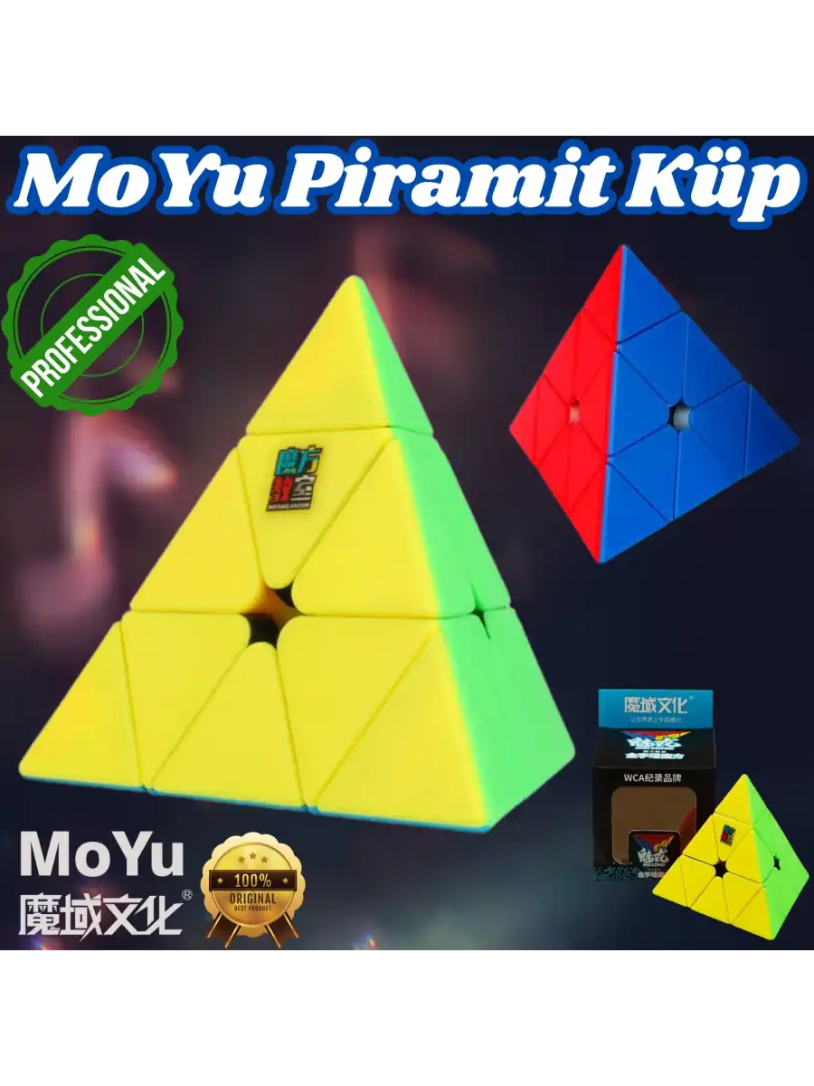 Orijinal MoYu Meilong Piramit Küp - Moyu Speed Cube - Moyu Piramit Zeka Küpü - Zeka Küpü - Rubik Küp