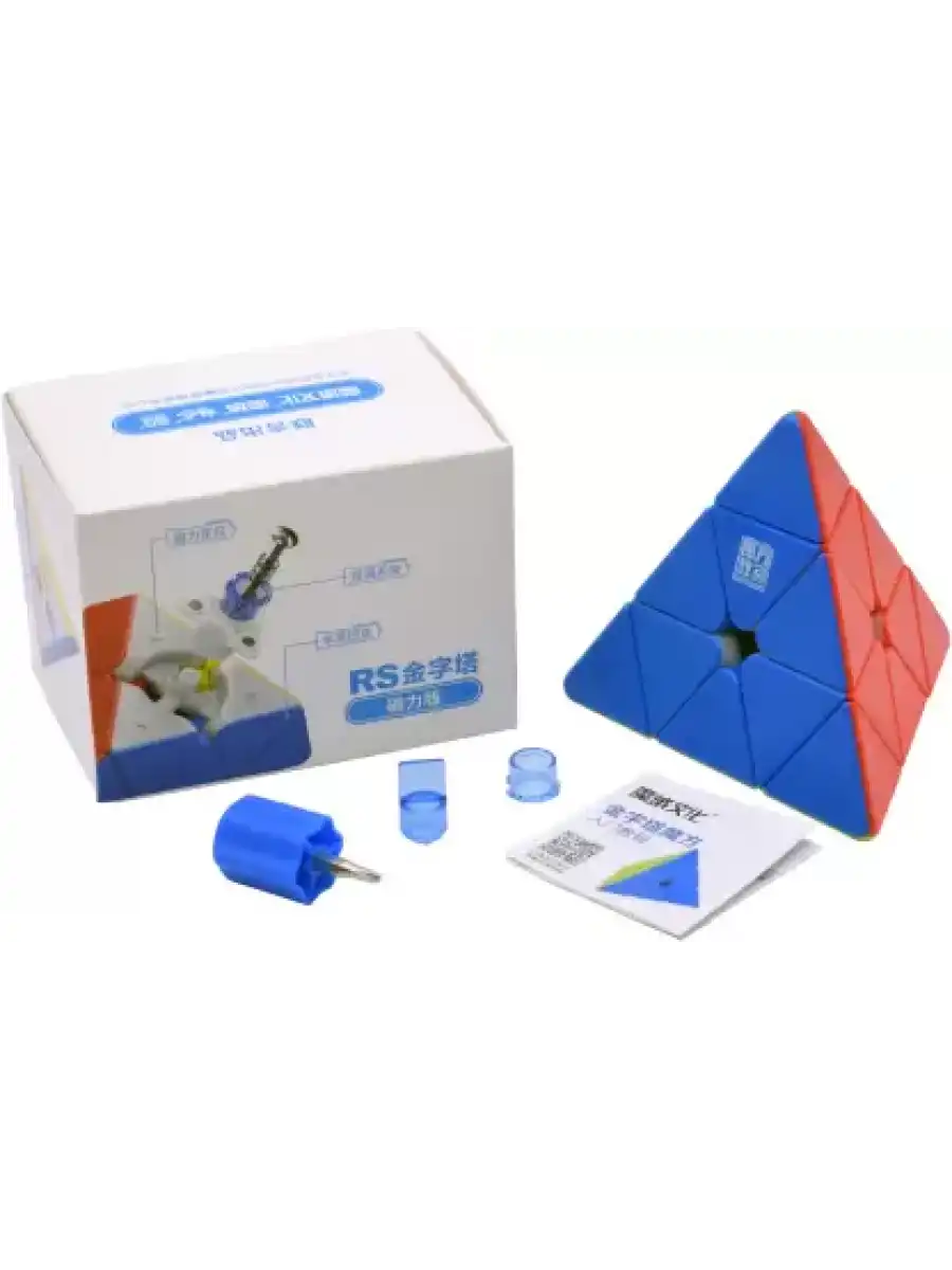 Orijinal MoYu Piramit RS Manyetik Çift Modülasyon Küp - Moyu Speed Cube - Moyu RS Piramit Zeka Küpü - Zeka Küpü - Magnetic Cube