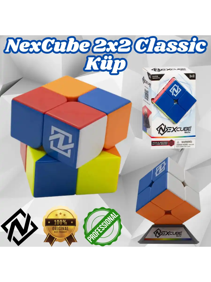 Orijinal NexCube 2x2 Classic Küp - Nexcube Speed Cube - NexCube 2x2 Classic Zeka Küpü - Zeka Küpü - Rubik Küp