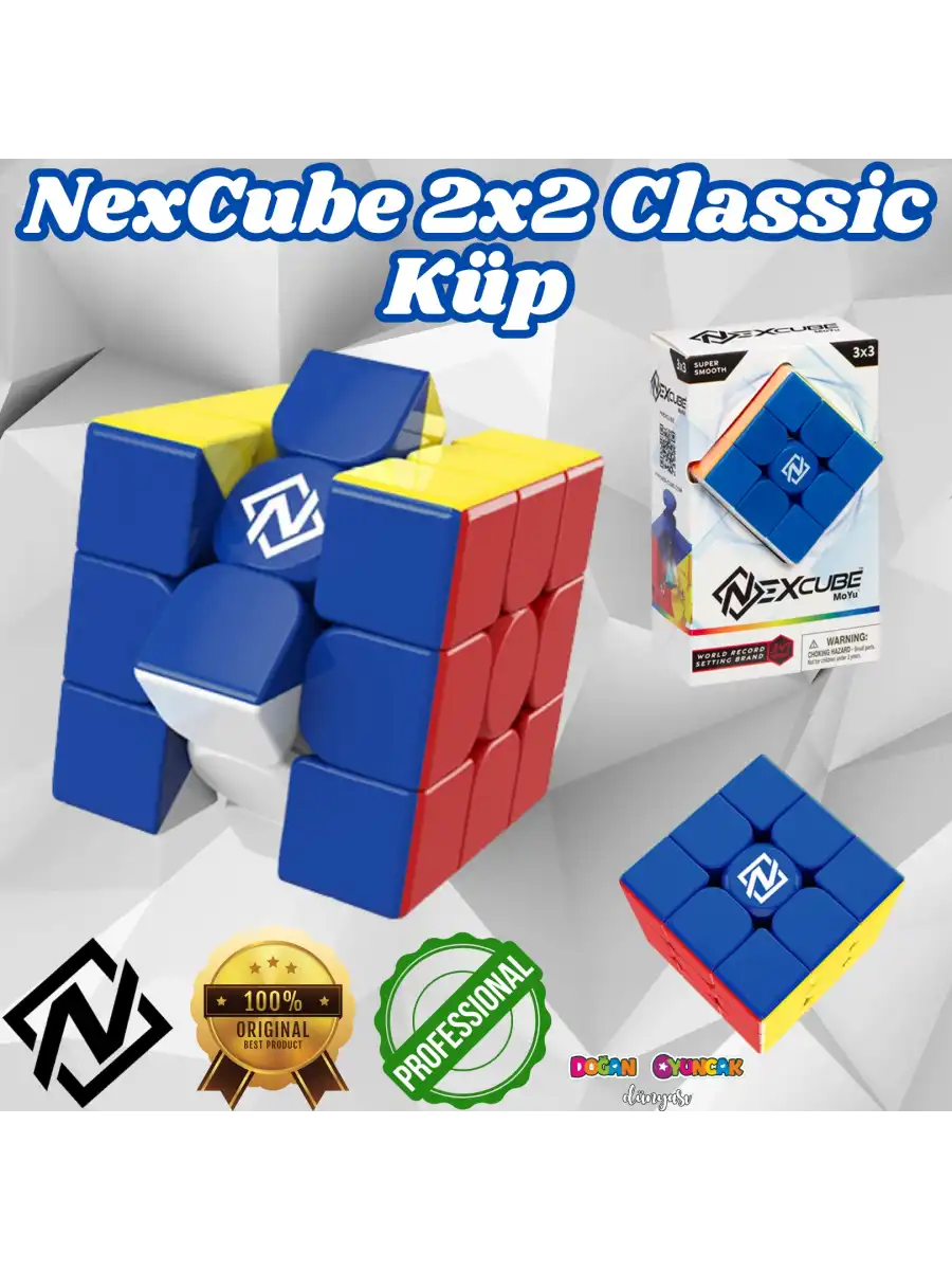 Orijinal NexCube 3x3 Classic Küp - Nexcube Speed Cube - NexCube Classic 3x3 Zeka Küpü - Zeka Küpü - Rubik Küp