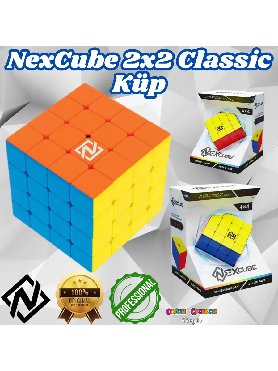 Orijinal NexCube 4x4 Classic Küp - Nexcube Speed Cube - NexCube Classic 4x4 Zeka Küpü - Zeka Küpü - Rubik Küp