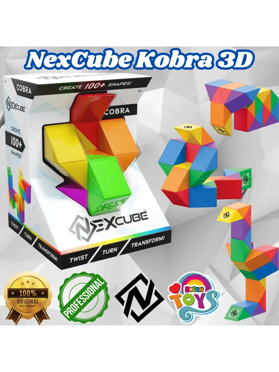 Orijinal NexCube Kobra Küp - Nexcube Speed Cube - NexCube 3D Puzzle Küpü - Zeka Küpü - Rubik Küp