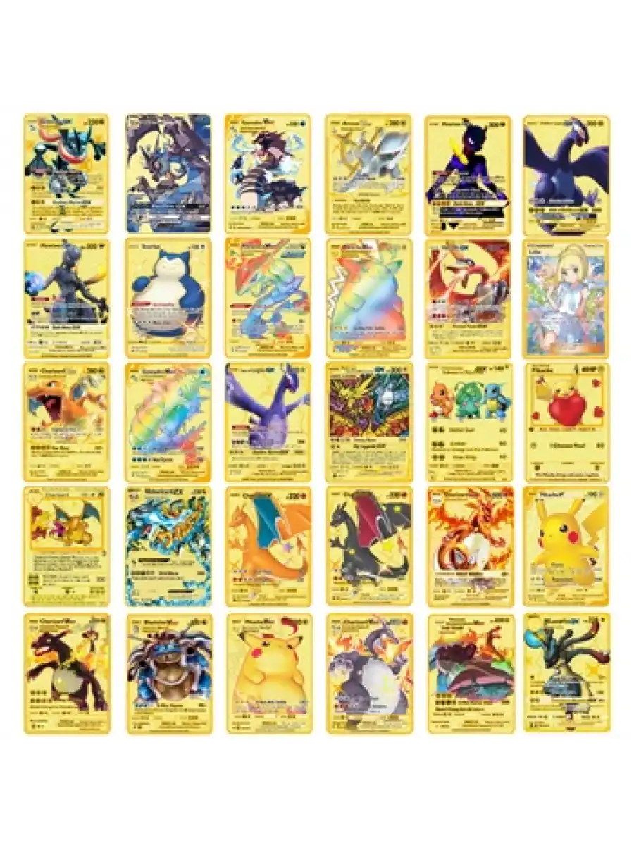 Orijinal Pokemon Kart Gold Serisi 110lu Paket - Pokemon Oyun Kartları - Pikachu Koleksiyonluk Kartı