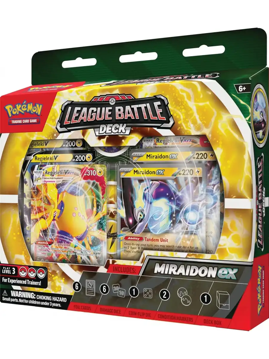Orijinal Pokemon League Battle Deck Miraidon Ex Kartları - Pokemon Oyun Kartları - Pikachu Koleksiyonluk Kartı
