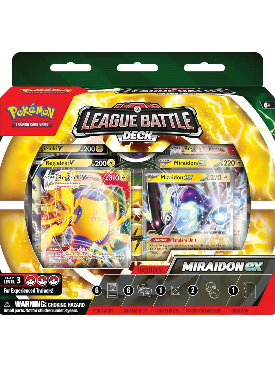 Orijinal Pokemon League Battle Deck Miraidon Ex Kartları - Pokemon Oyun Kartları - Pikachu Koleksiyonluk Kartı