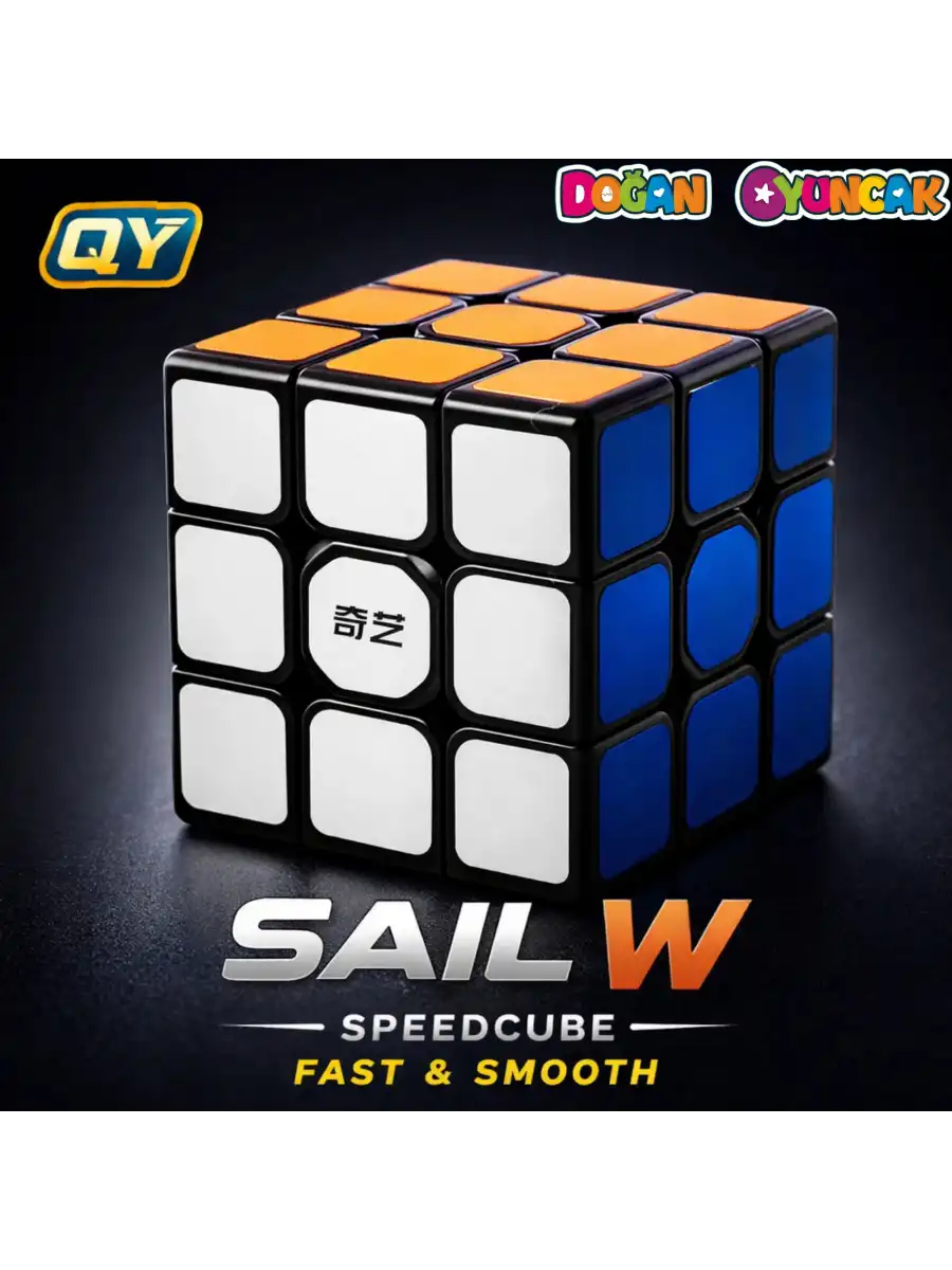 Orijinal QiYi Sail W 3×3 Zeka Küpü - QiYi 3x3 Küp - Akıl Küpü - Sailw Küp Qy Sail W Küp