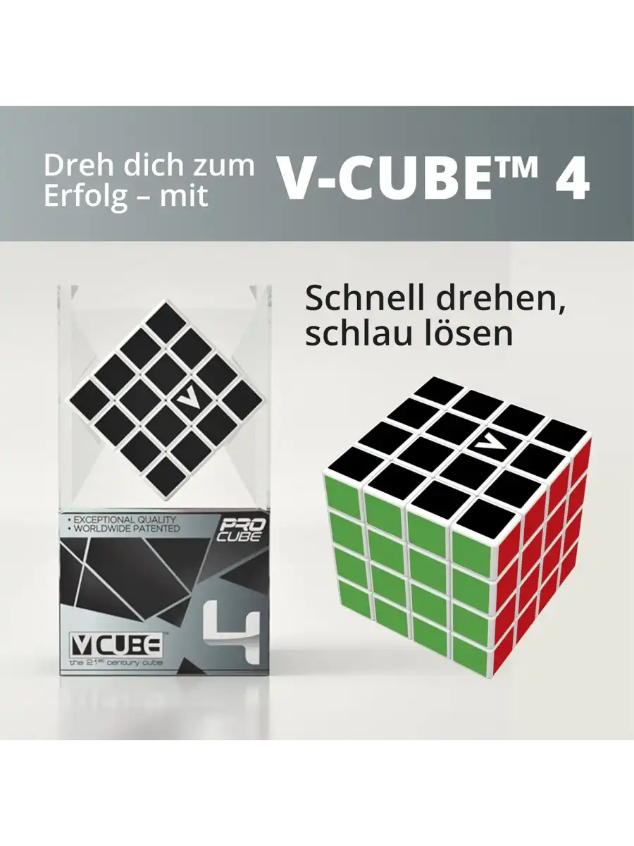 Orijinal V-Cube 4x4 Flat Küp - V-Cube Küp - Zeka Küpü - 4x4 Flat Küp - Akıl Küpü - Rubiks Küp -VCube