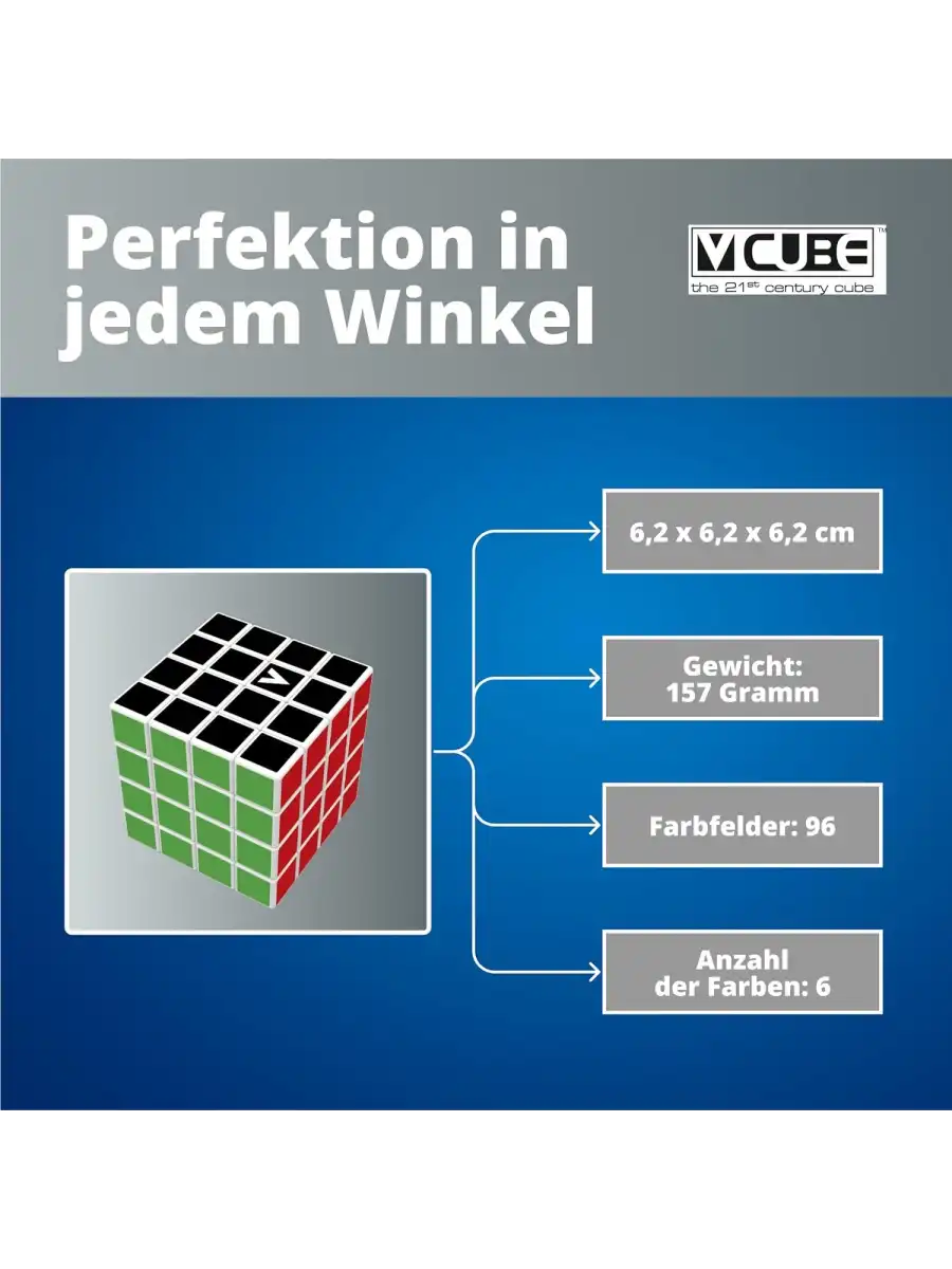 Orijinal V-Cube 4x4 Flat Küp - V-Cube Küp - Zeka Küpü - 4x4 Flat Küp - Akıl Küpü - Rubiks Küp -VCube