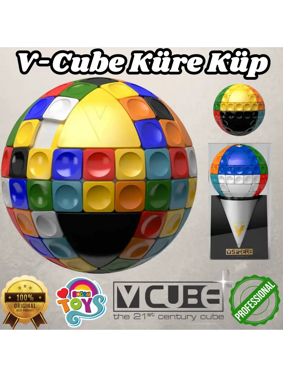 Orijinal V-Cube Küre Küp - V-Cube Küp - Zeka Küpü - Sphere Cube - Akıl Küpü - Rubiks Küp -VCube