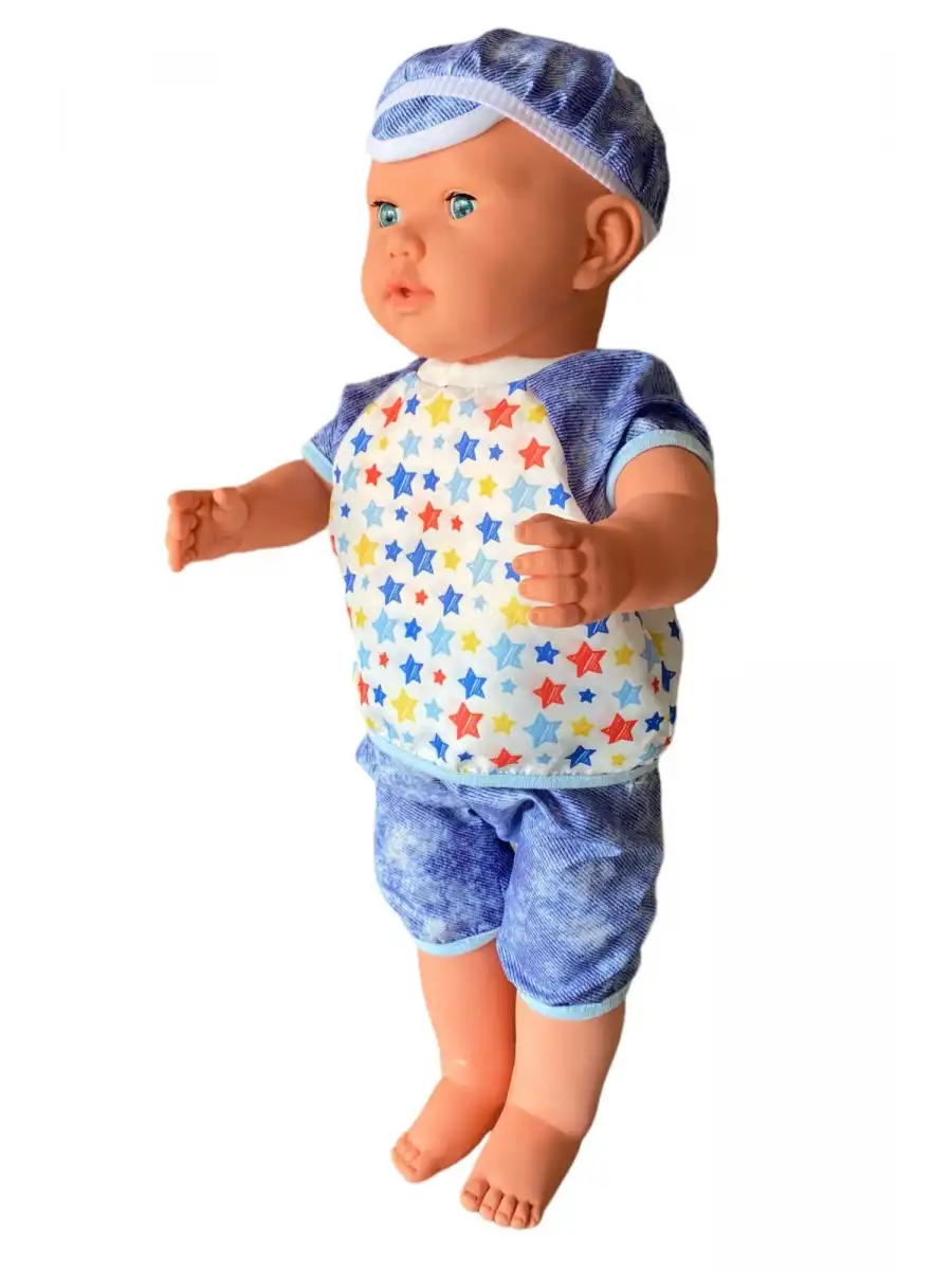 Oynar Gözlü Türkçe Konuşan Berke Kel Et Bebek 60 Cm. - Konuşabilen Bebek - Kel Büyük Bebek