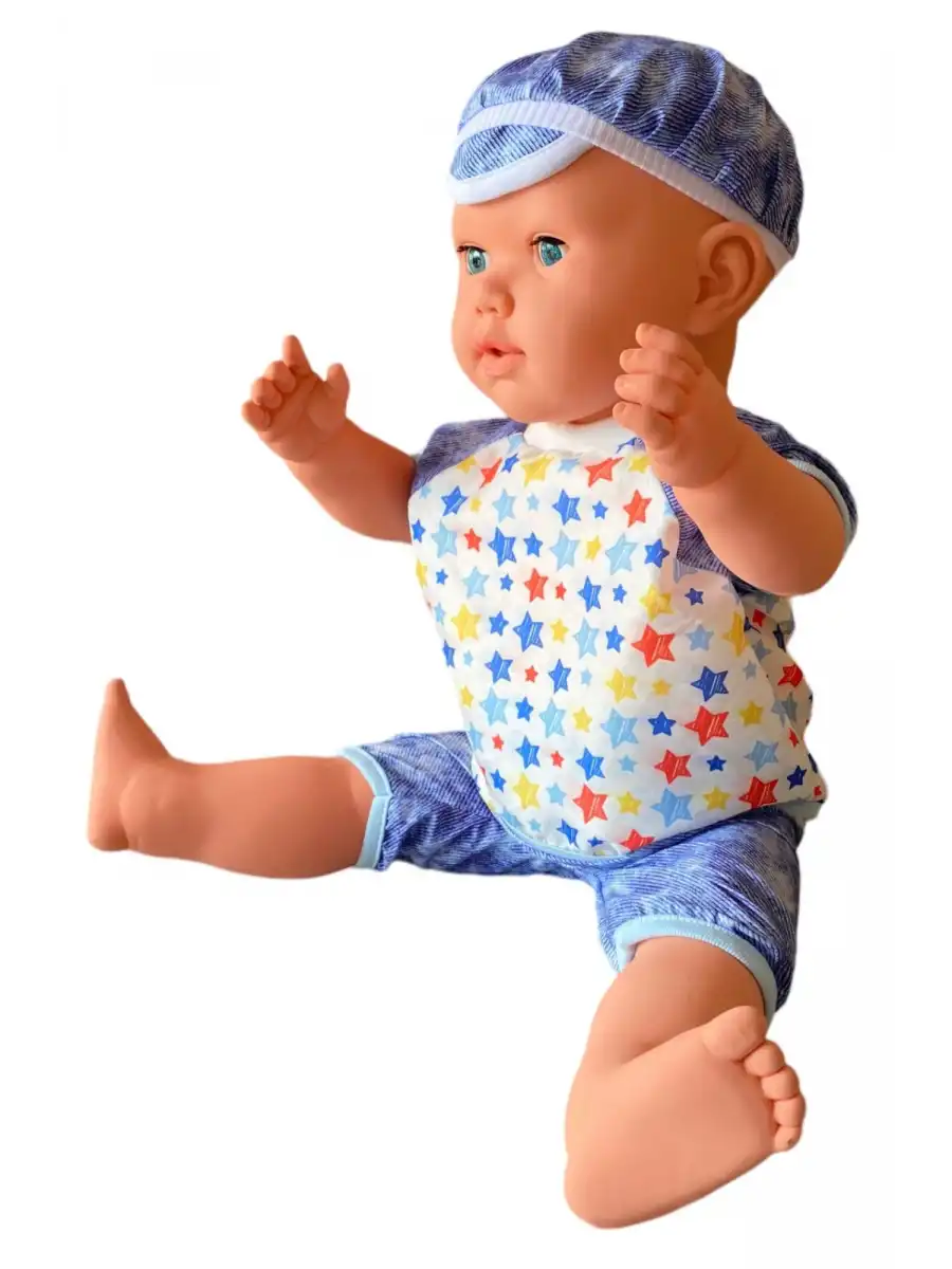 Oynar Gözlü Türkçe Konuşan Berke Kel Et Bebek 60 Cm. - Konuşabilen Bebek - Kel Büyük Bebek