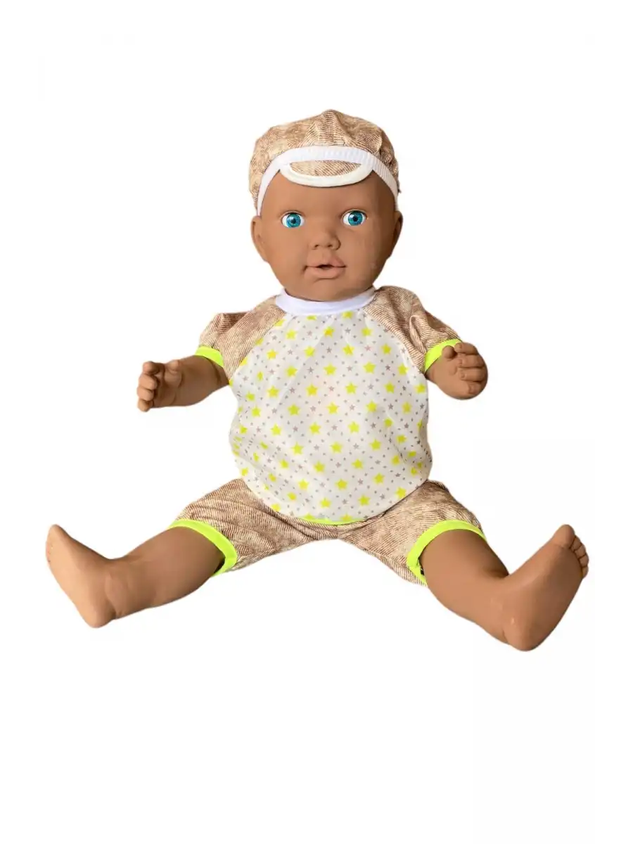 Oynar Gözlü Türkçe Konuşan Siyahi Berke Kel Et Bebek 60 Cm. - Konuşabilen Bebek - Kel Büyük Bebek