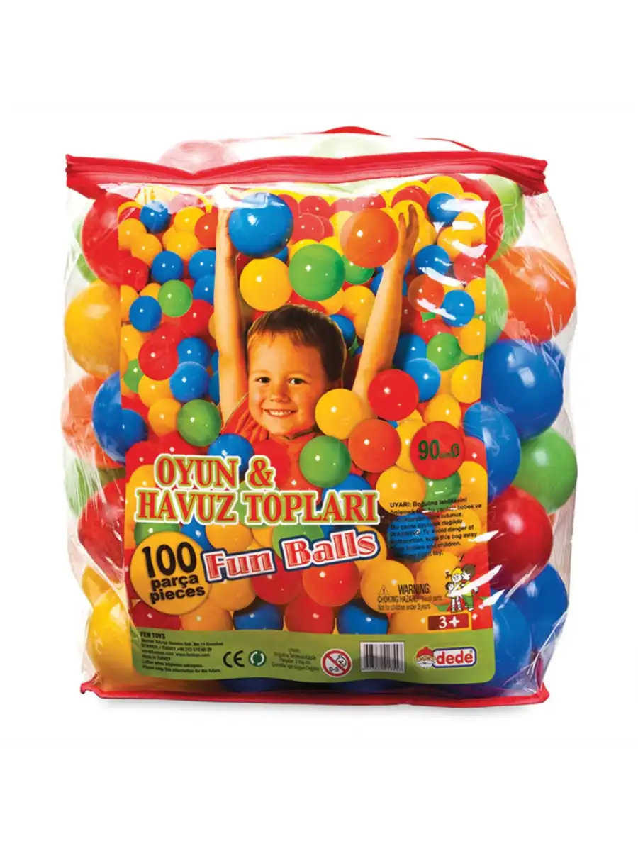 Oyun Havuz Topu 100lü PVC (9 mm.) - Oyun Topları - Havuz Topları - Renkli Toplar