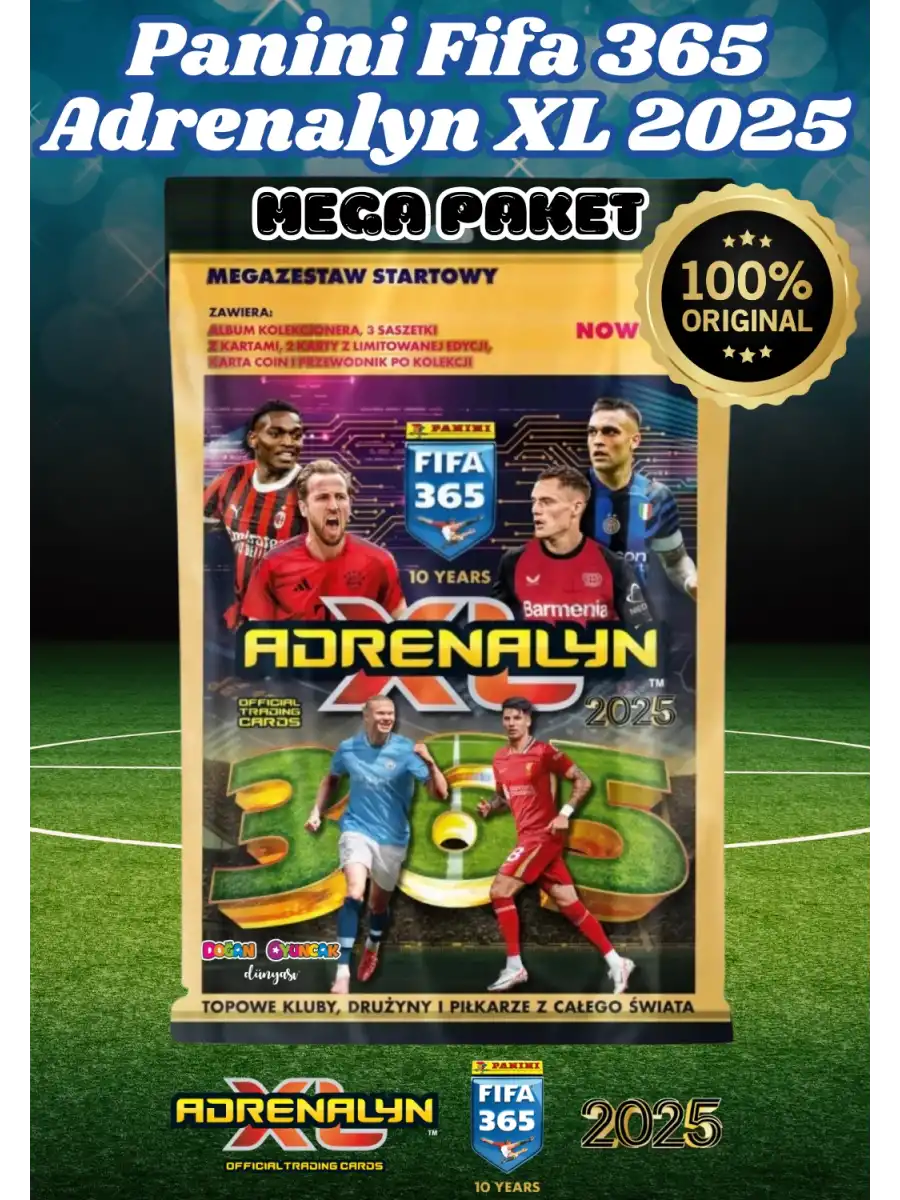 Panini FIFA 365 Adrenalyn XL 2025 Mega Başlangıç Paketi - Futbolcu Kartları - Trading Oyuncu Kartı