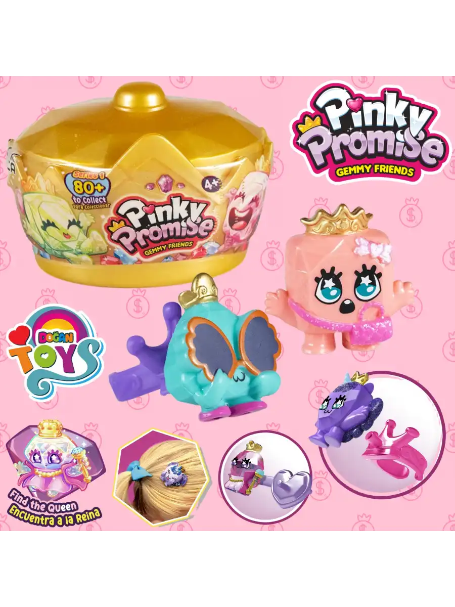 Pinky Promise Sürpriz Taç 2li Paket - Pinky Promise Surprise Crown 2 Pack - Pinky Promise Oyuncak Figür Seti