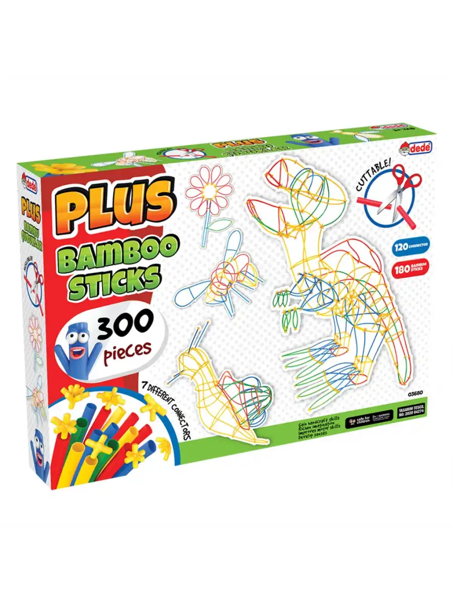 Plus Bambu Çubuklar (300 Parça) - Lego Setleri - Borular Lego - Plastik Çubuklar