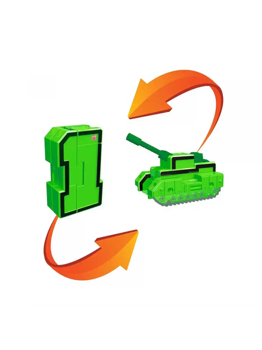 Pocket Morphers 1 Tank - Roboto Dönüşen Sayılar - 1 Numara Robot - Transformers - Robot Sayı