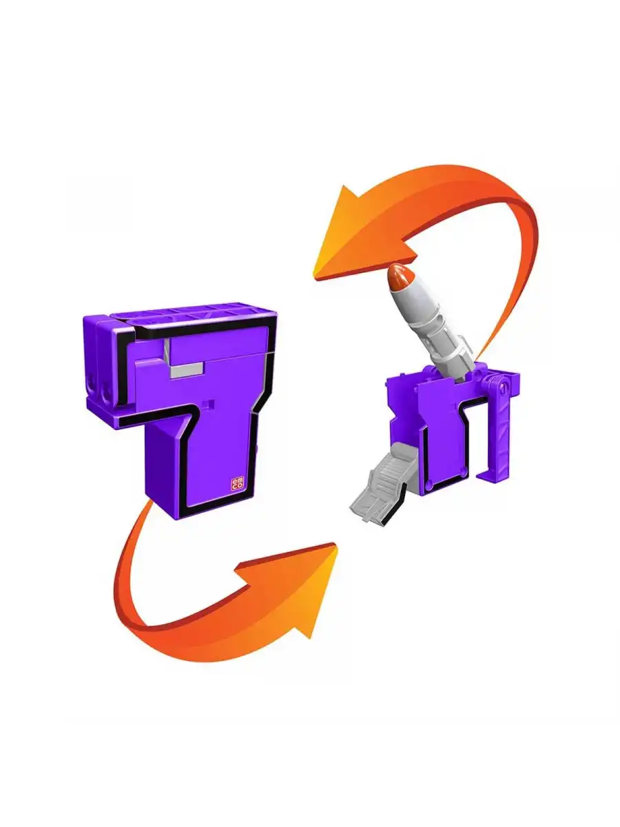 Pocket Morphers 7 Roket Rampası - Roboto Dönüşen Sayılar - 7 Numara Robot - Transformers - Robot Sayı