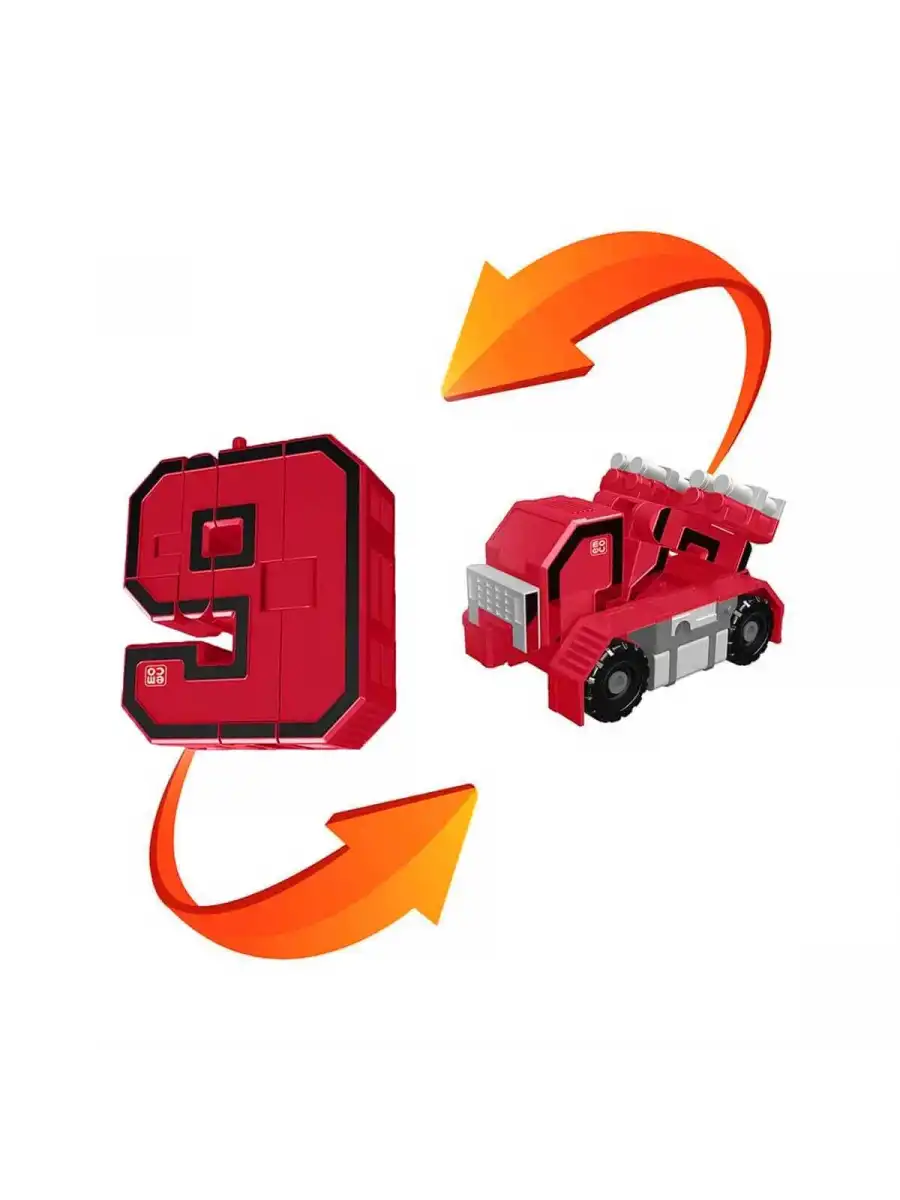 Pocket Morphers 9 Motosiklet - Roboto Dönüşen Sayılar - 9 Numara Robot - Transformers - Robot Sayı