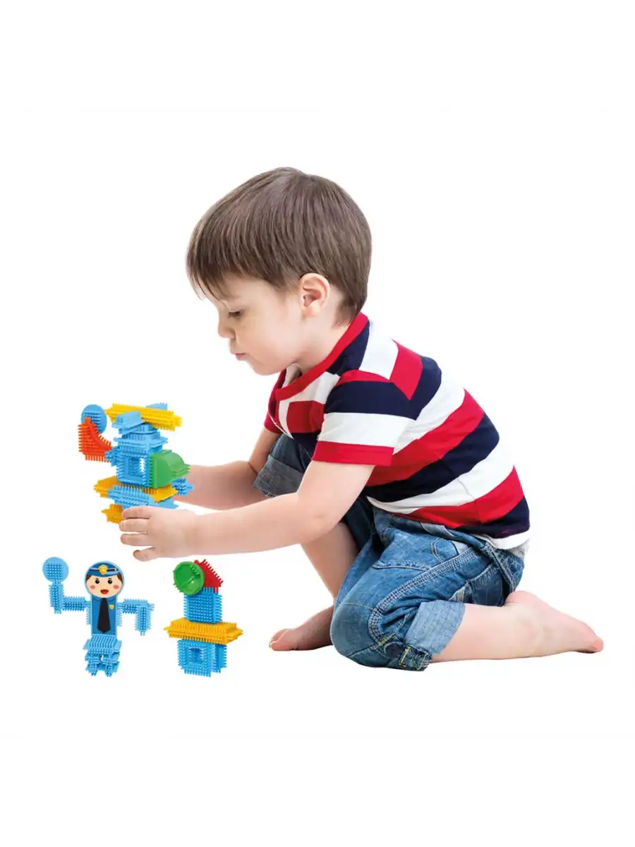 Polis Kaktüs Bloklar (55 Parça) - Kaktüs Oyuncak - Lego Seti - Kaktüs Lego - Taraklı Lego