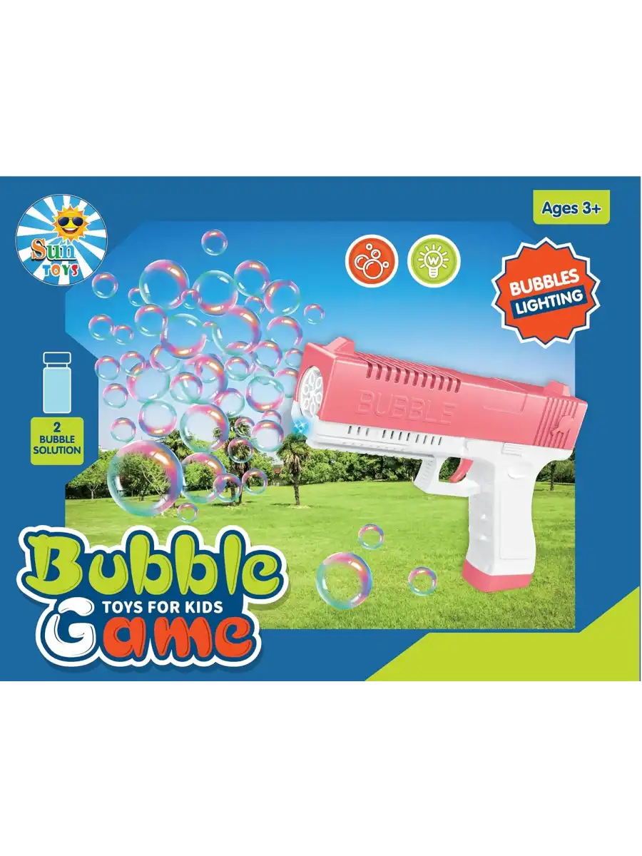 Bubble Game Baloncuk Tabancası Pembe – Her Sıkışta Mutluluk! Baloncuk Silahı Köpük Tabancası