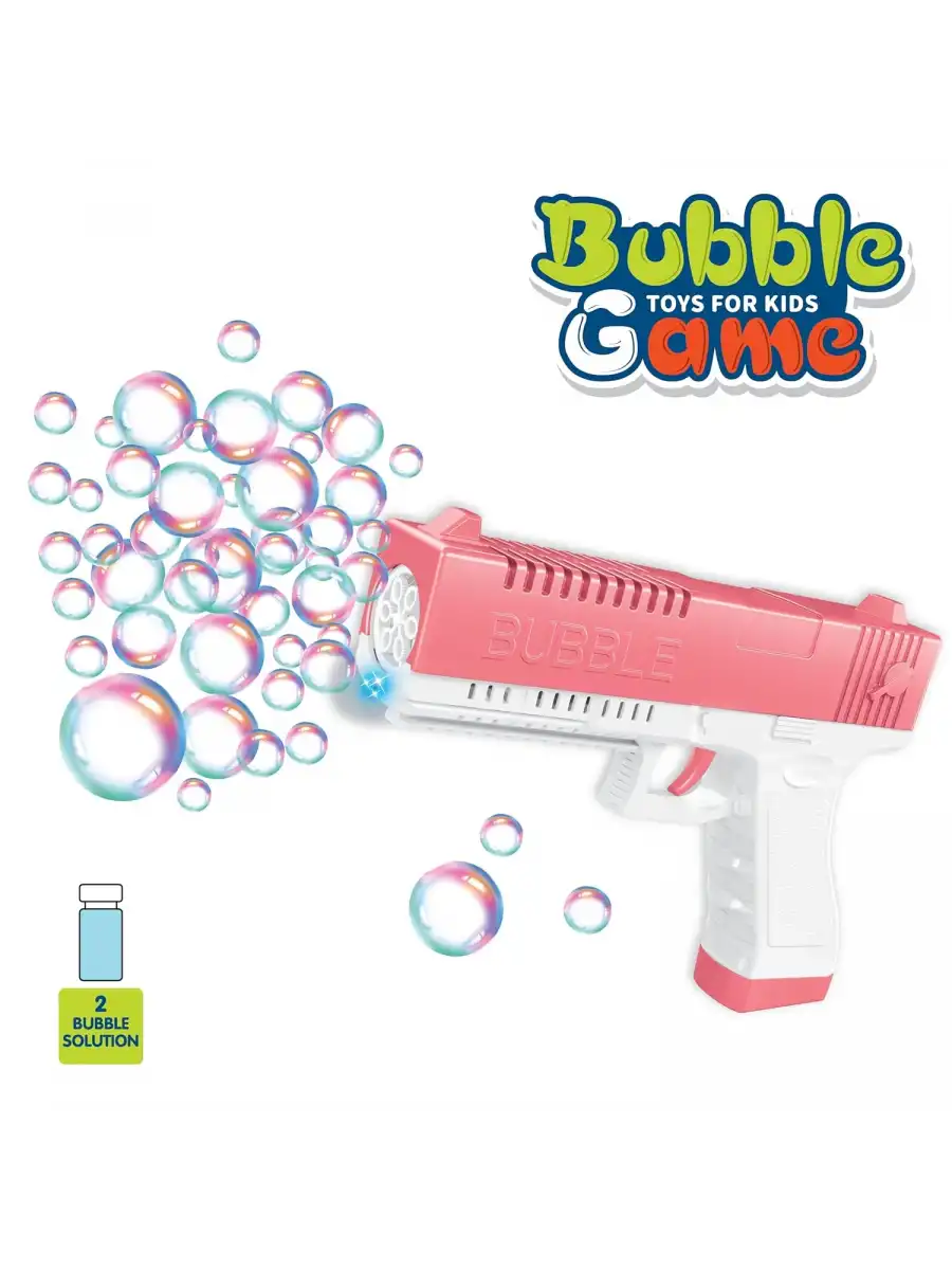 Bubble Game Baloncuk Tabancası Pembe – Her Sıkışta Mutluluk! Baloncuk Silahı Köpük Tabancası