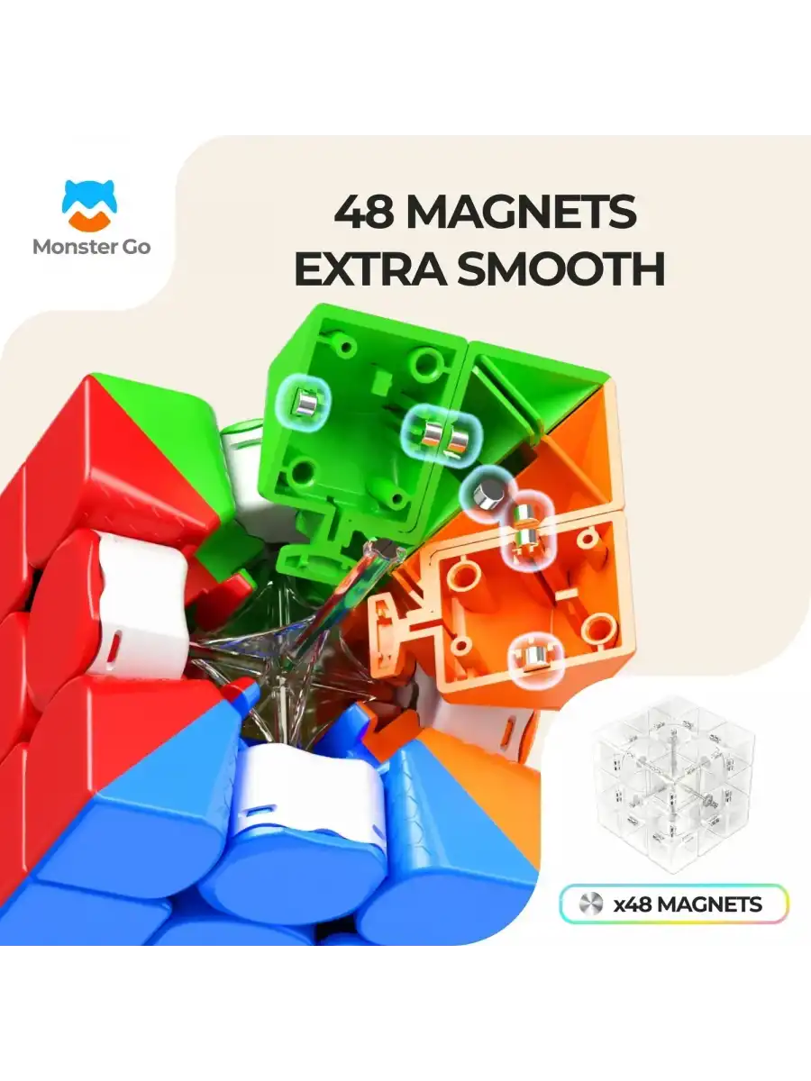 Profesyonel GAN Monster Go Manyetik 3x3 Küp - GAN 3x3 Zeka Küpü - Gan 3x3 Manyetik Küp