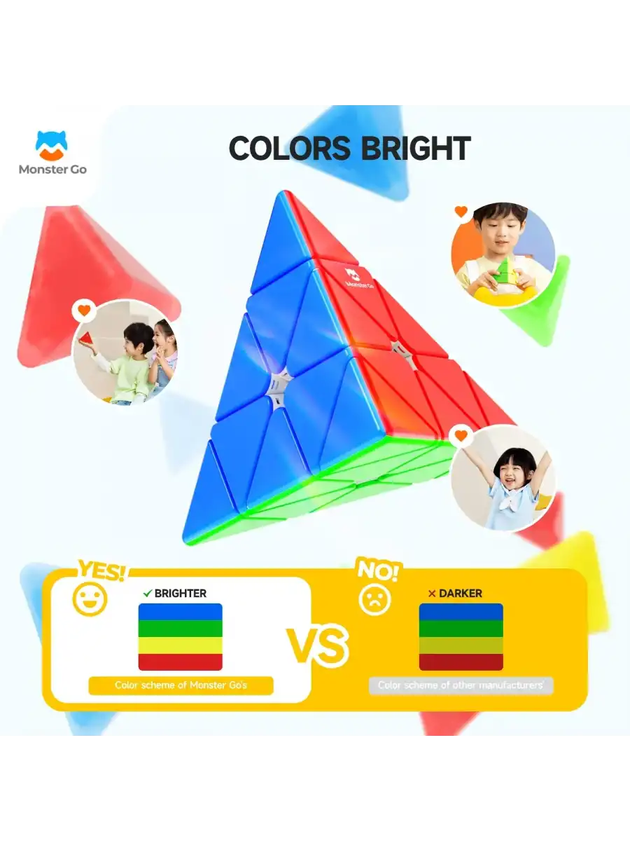 Profesyonel GAN Monster Go Piramit Küp - GAN Piramit Zeka Küpü - GAN Monster Go Pyraminx
