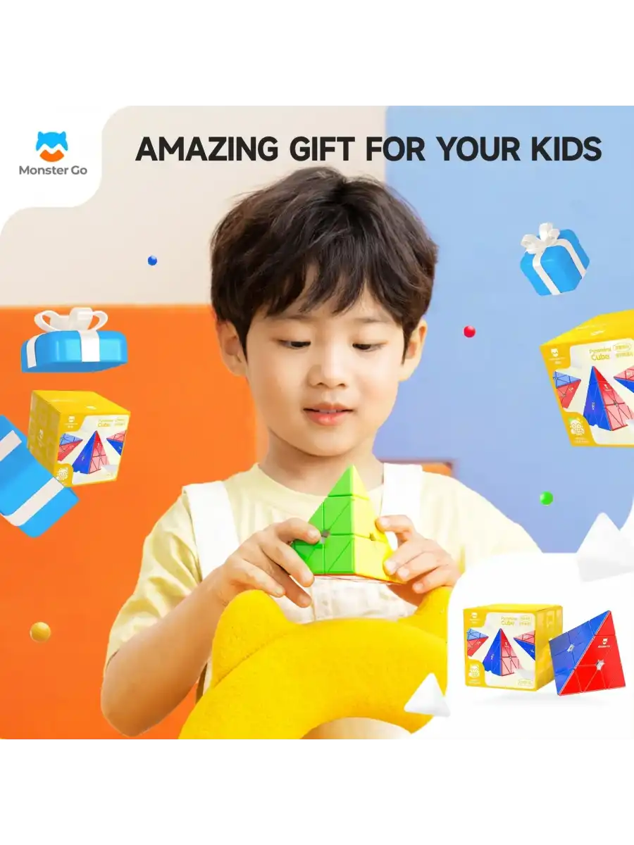 Profesyonel GAN Monster Go Piramit Küp - GAN Piramit Zeka Küpü - GAN Monster Go Pyraminx