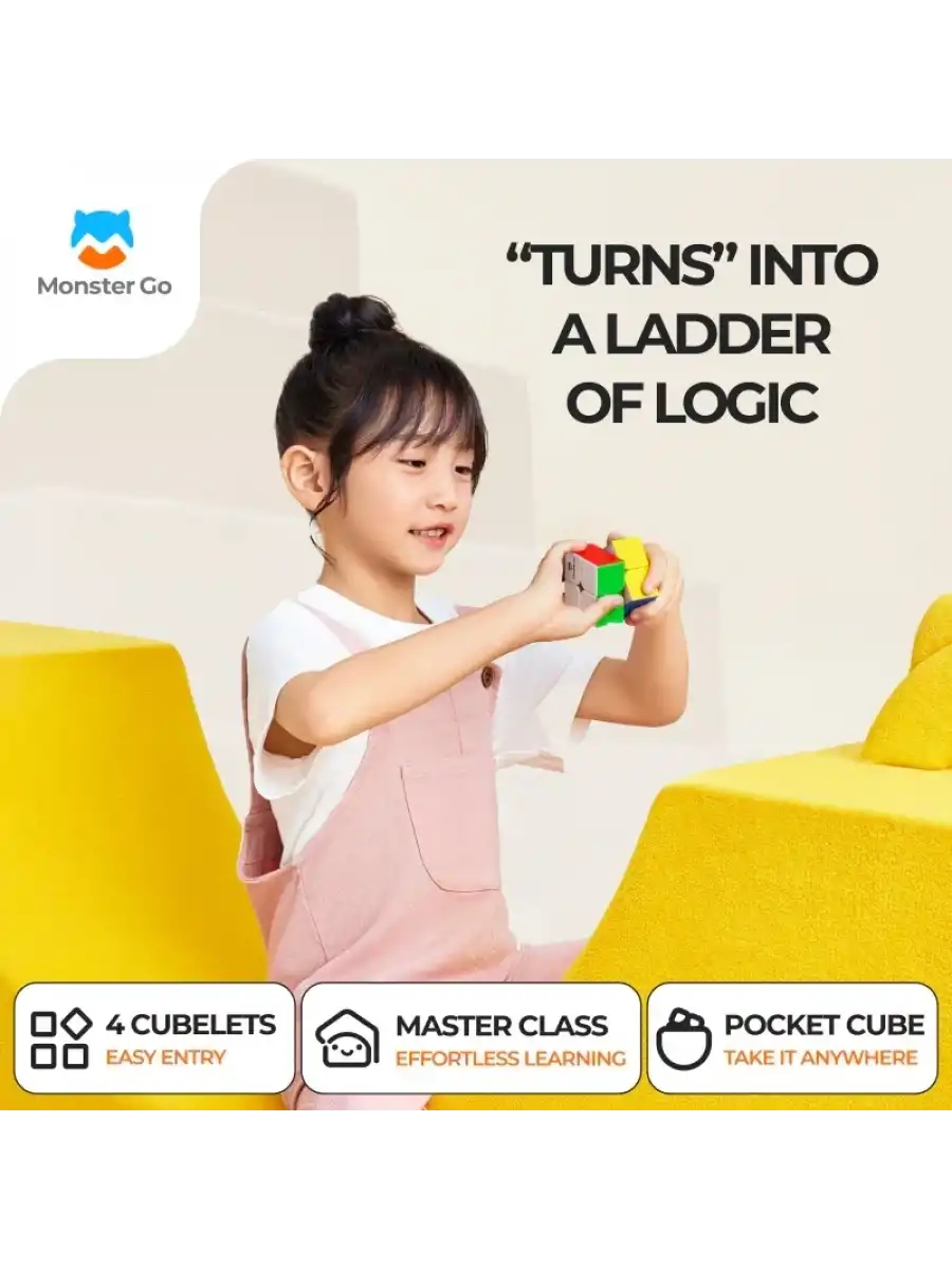 Profesyonel GAN Monster Go Premium 2x2 Küp - GAN 2x2 Zeka Küpü - Akıl Küpü - Monster Küp