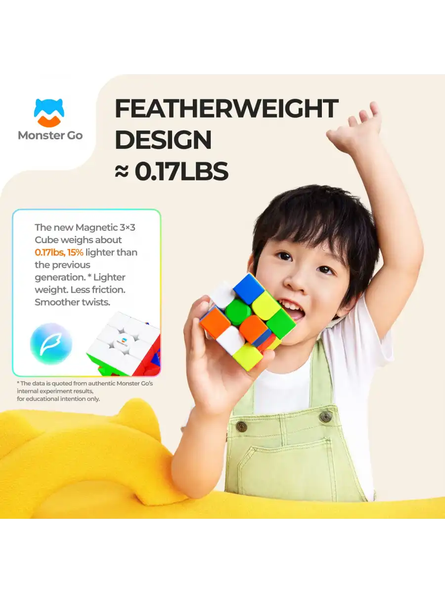 Profesyonel GAN Monster Go Standard 3x3 Manyetik Küp - Zeka Küpü - Akıl Küpü - Monster Küp