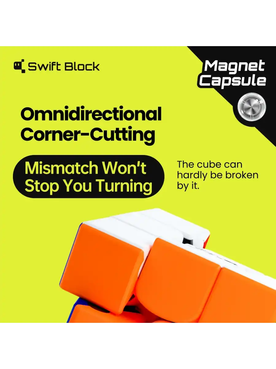 Profesyonel GAN Swift Block 355S Manyetik Küp - Swift Block 355S 3x3 Küp - Gan 3x3 Manyetik Küp