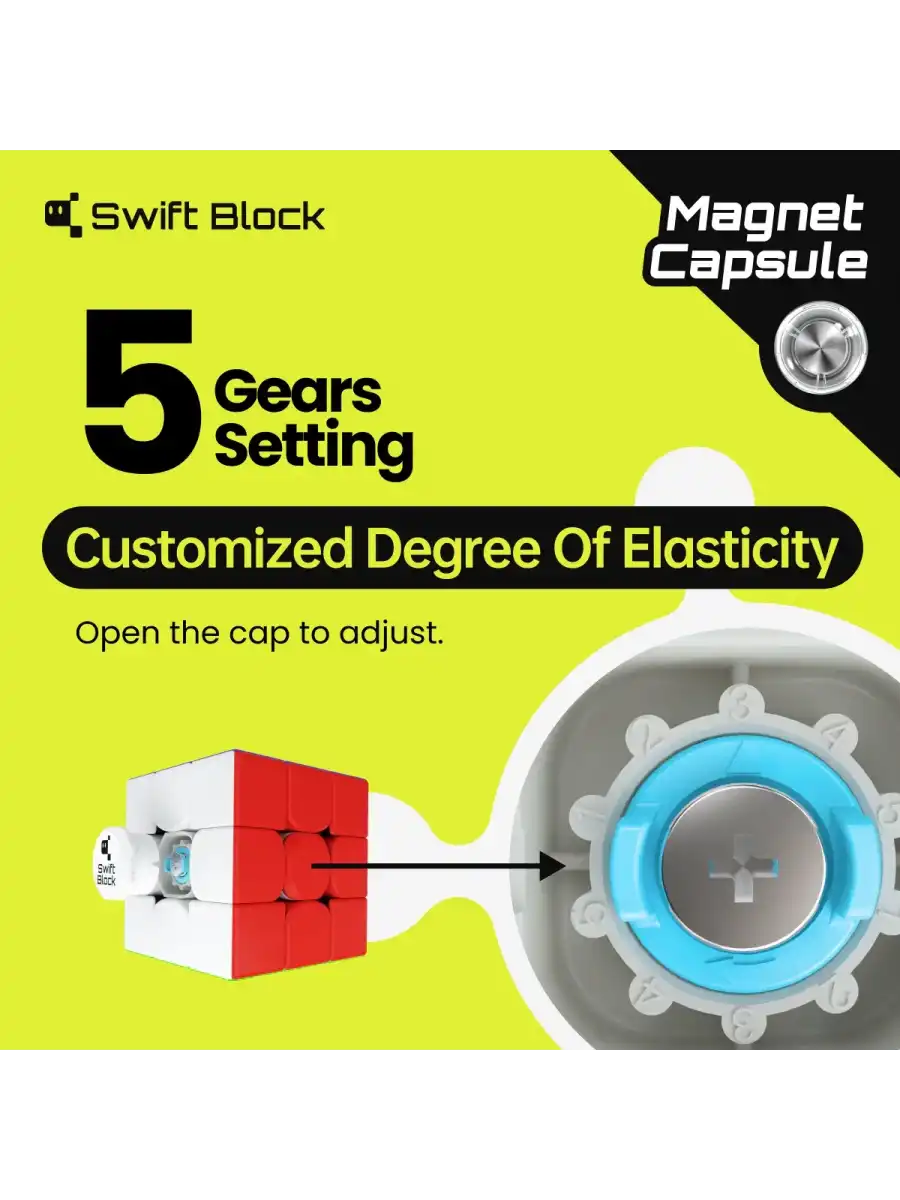 Profesyonel GAN Swift Block 355S Manyetik Küp - Swift Block 355S 3x3 Küp - Gan 3x3 Manyetik Küp