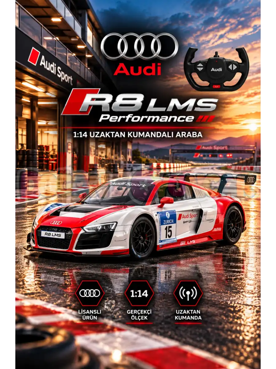 Rastar AUDI R8 LMS Performance 1:14 Uzaktan Kumandalı Araba - RC Araba