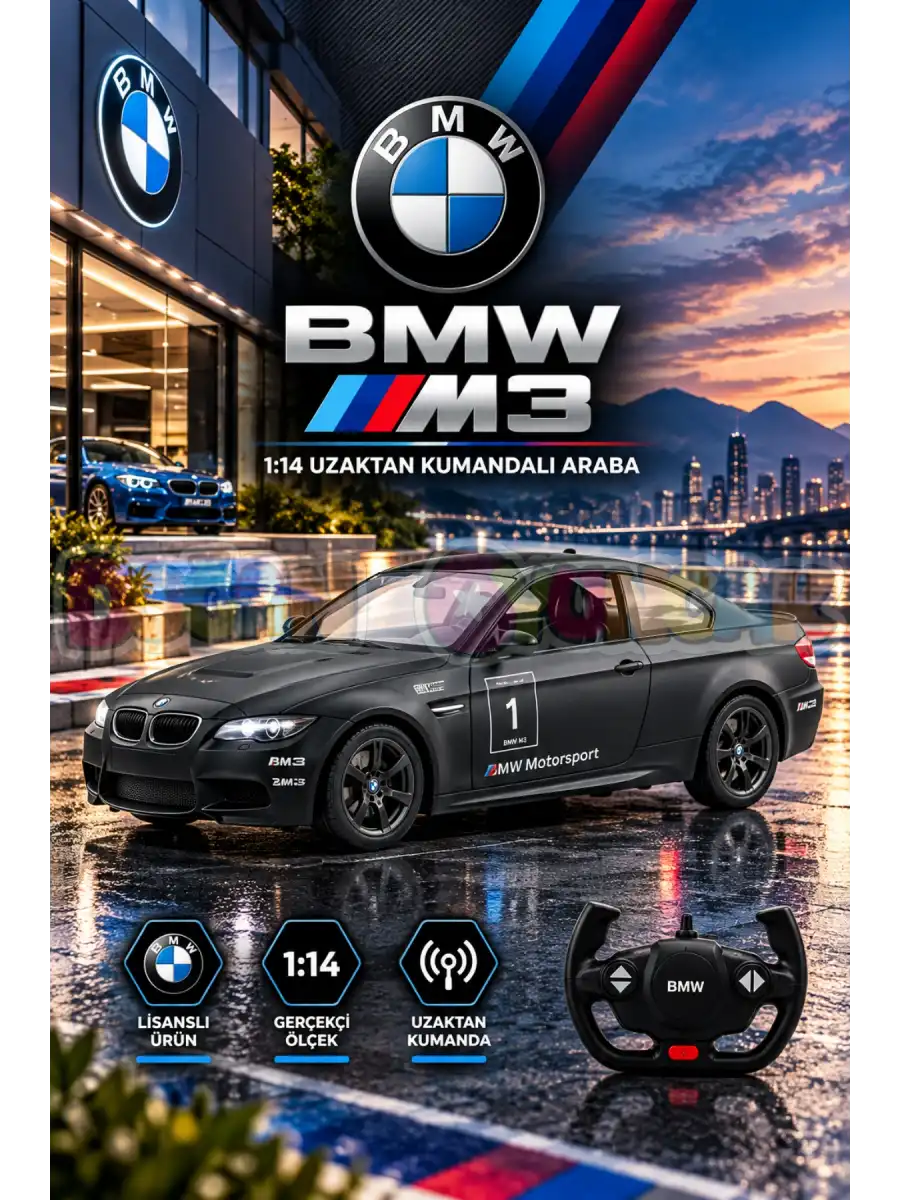 Rastar BMW M3 1:14 Uzaktan Kumandalı Araba - RC Araba