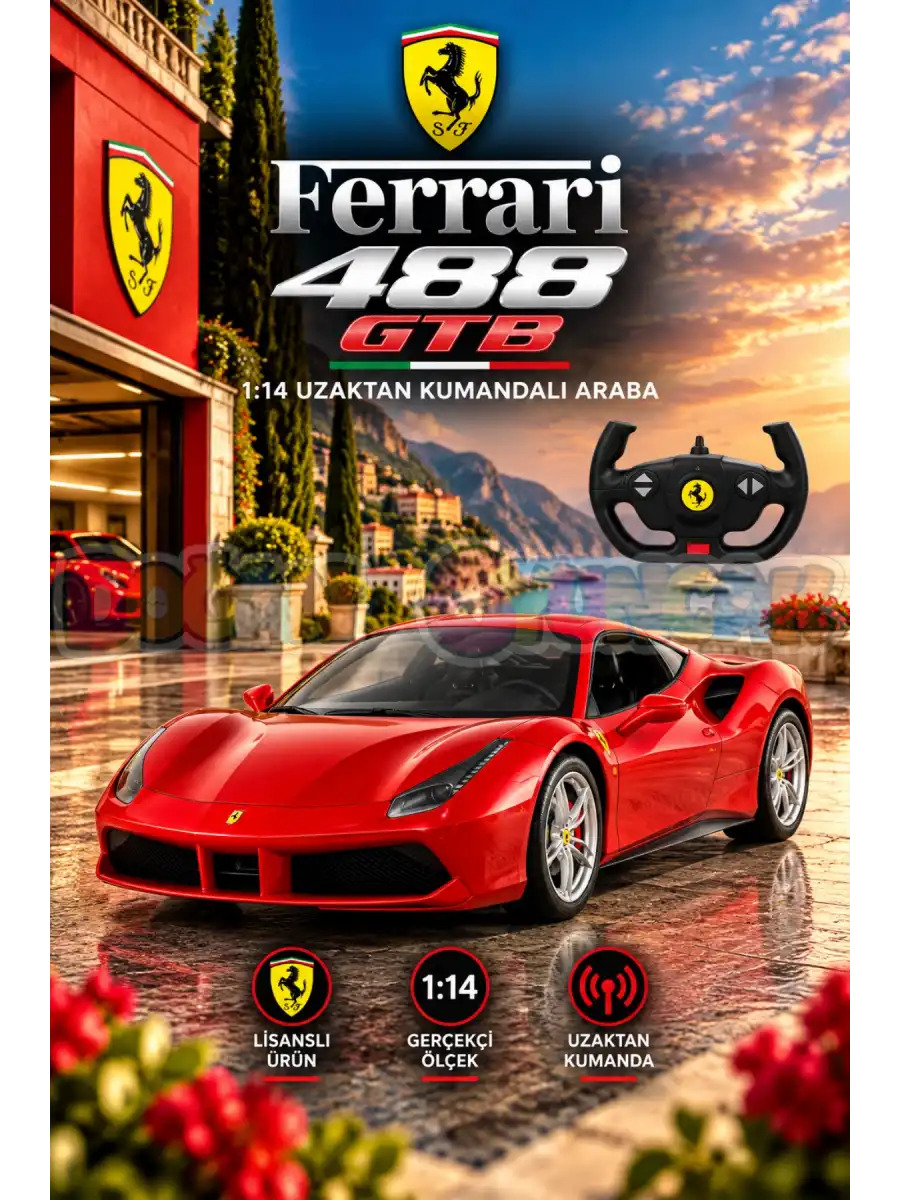 Rastar Ferrari 488 GTB 1:14 Uzaktan Kumandalı Araba - RC Araba