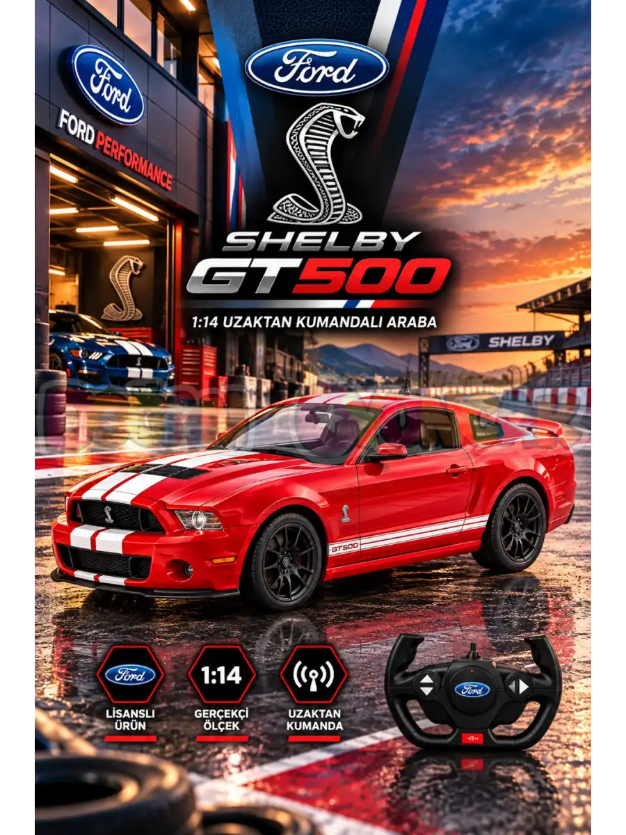 Rastar Ford Shelby GT500 1:14 Uzaktan Kumandalı Araba - RC Araba
